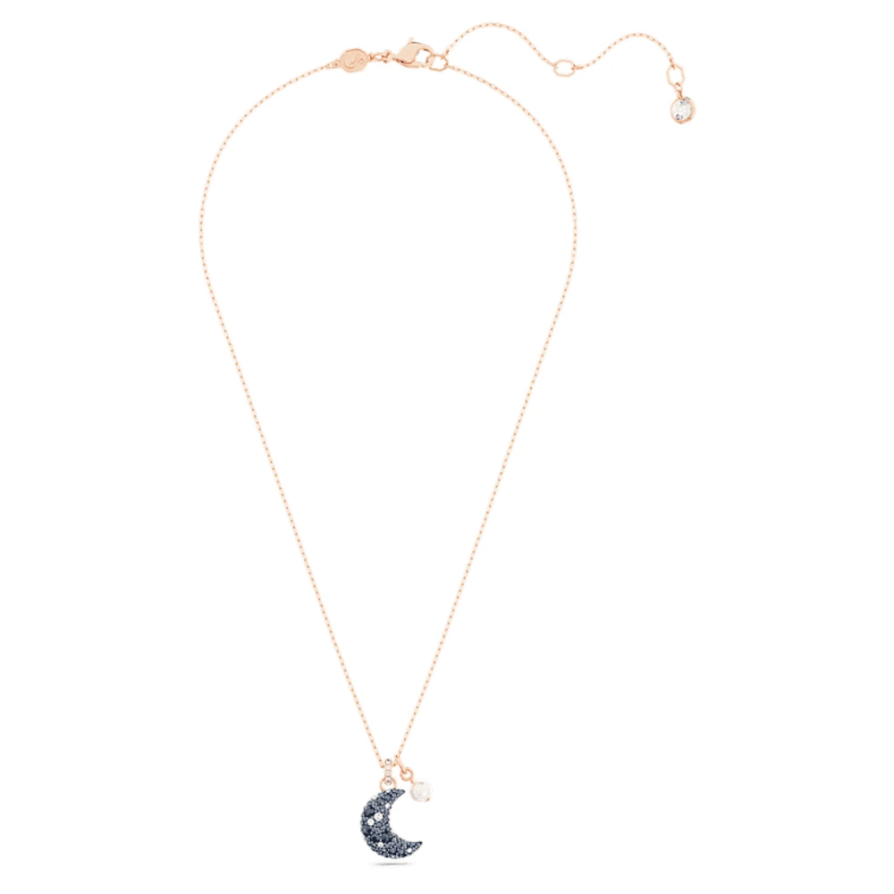 Sublima pendant, Crystal pearl, Moon, Multicoloured, Rose gold-tone plated by SWAROVSKI