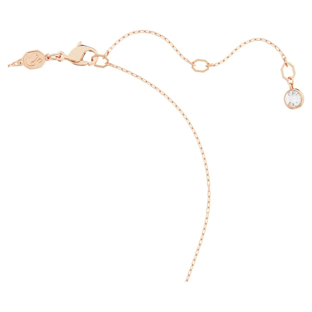 Sublima pendant, Crystal pearl, Moon, Multicoloured, Rose gold-tone plated by SWAROVSKI