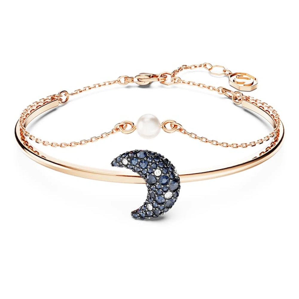 Sublima bangle, Moon, Multicoloured, Rose gold-tone plated by SWAROVSKI