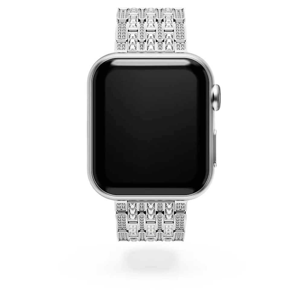 Sparkling princess strap, For Apple Watch® 40 mm & 41mm, Silver Tone, Stainless steel by SWAROVSKI