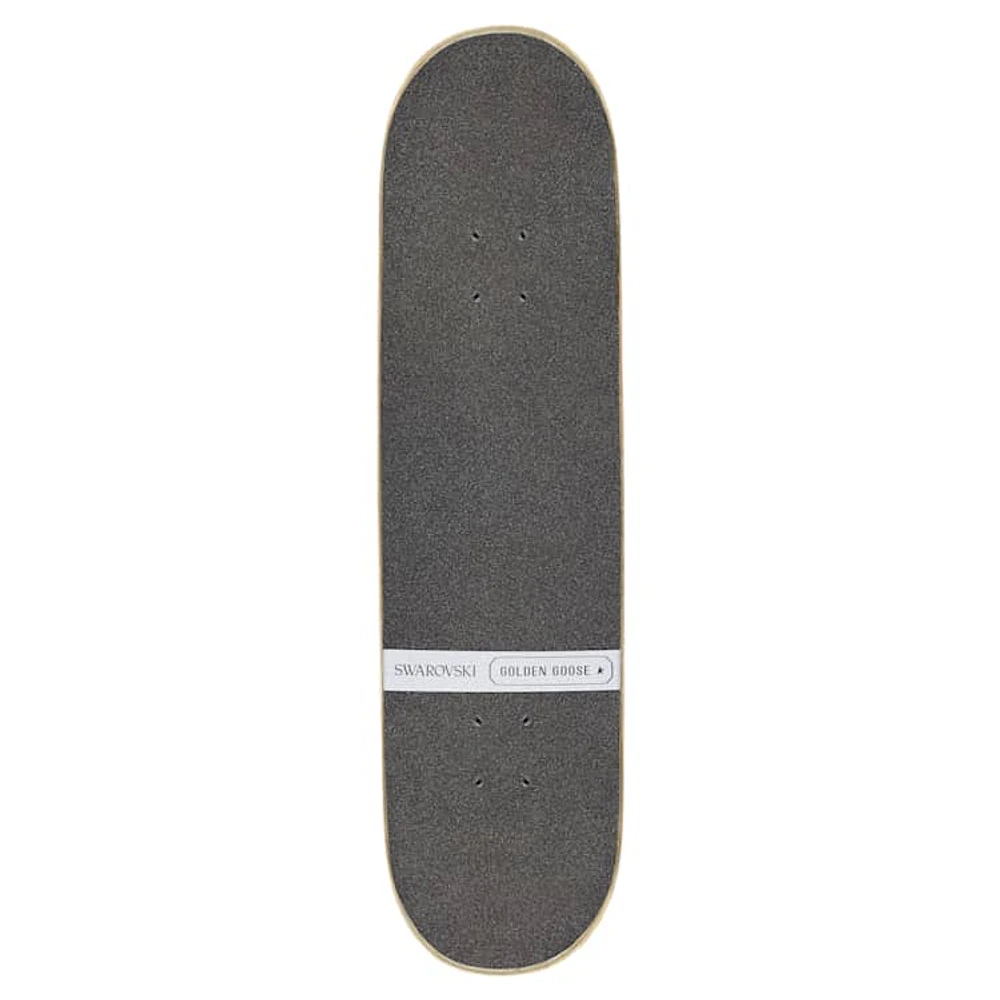 Golden Goose skateboard, Black and white by SWAROVSKI