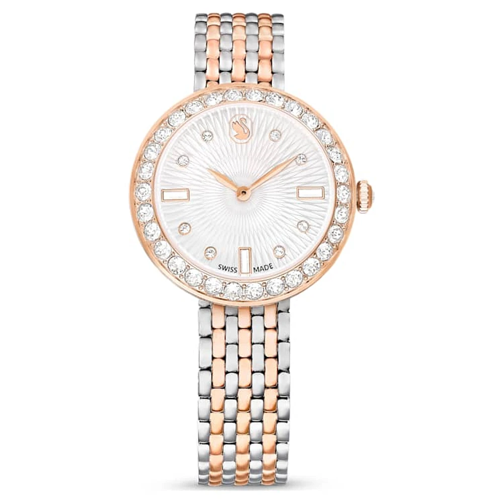 Certa watch, Swiss Made, Metal bracelet, Rose gold tone, Mixed metal finish by SWAROVSKI