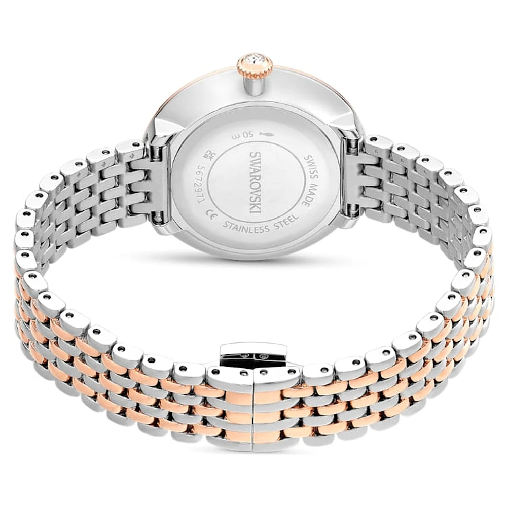 Certa watch, Swiss Made, Metal bracelet, Rose gold tone, Mixed metal finish by SWAROVSKI