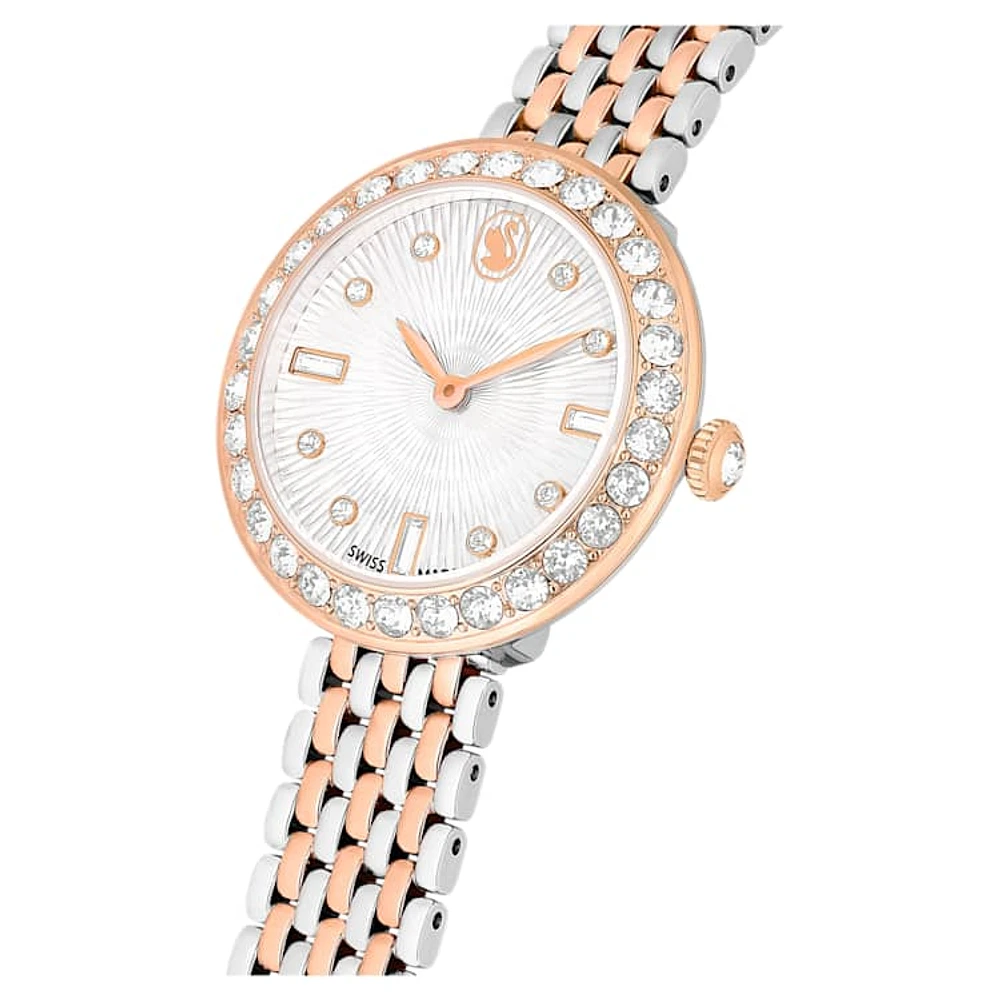 Certa watch, Swiss Made, Metal bracelet, Rose gold tone, Mixed metal finish by SWAROVSKI