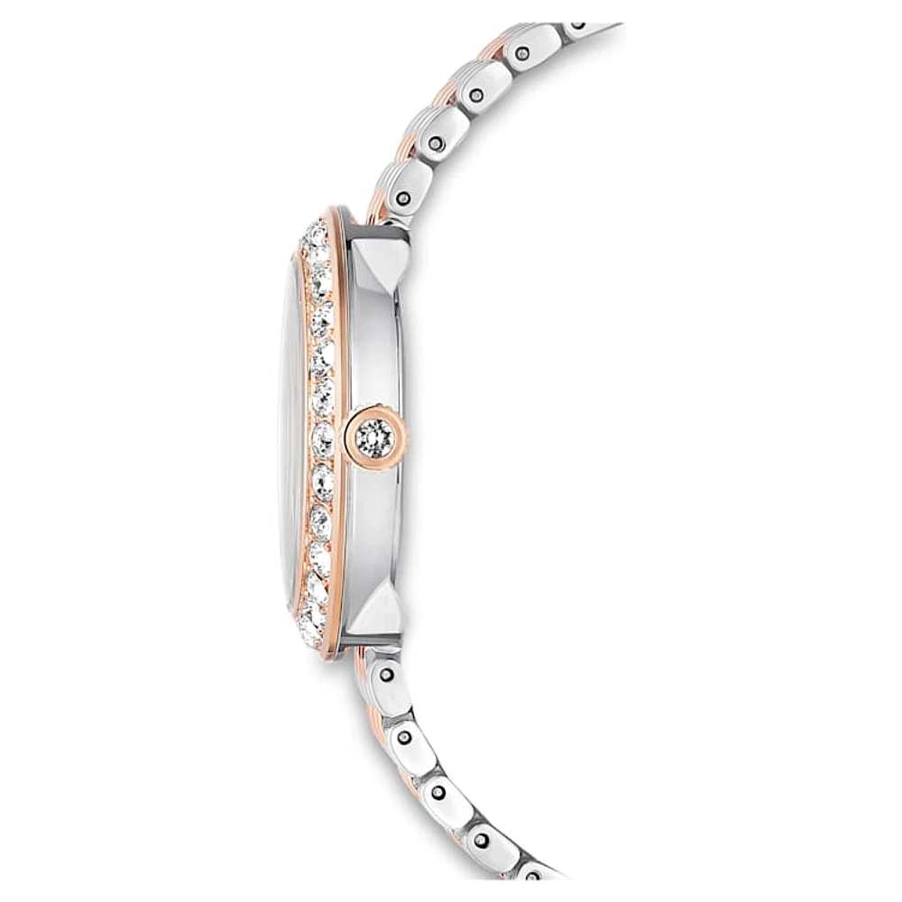 Certa watch, Swiss Made, Metal bracelet, Rose gold tone, Mixed metal finish by SWAROVSKI