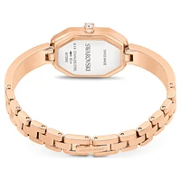 Dextera Bangle watch, Swiss Made, Metal bracelet, Rose gold tone, Rose gold-tone finish by SWAROVSKI