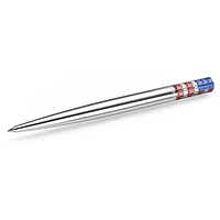 Ballpoint pen, Red and blue, Chrome plated by SWAROVSKI