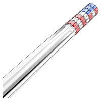 Ballpoint pen, Red and blue, Chrome plated by SWAROVSKI