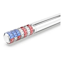 Ballpoint pen, Red and blue, Chrome plated by SWAROVSKI