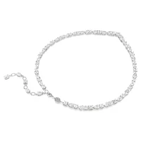 Mesmera set, Mixed cuts, White, Rhodium plated by SWAROVSKI