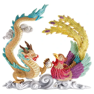 Crystal Myriad Dragon and Phoenix by SWAROVSKI