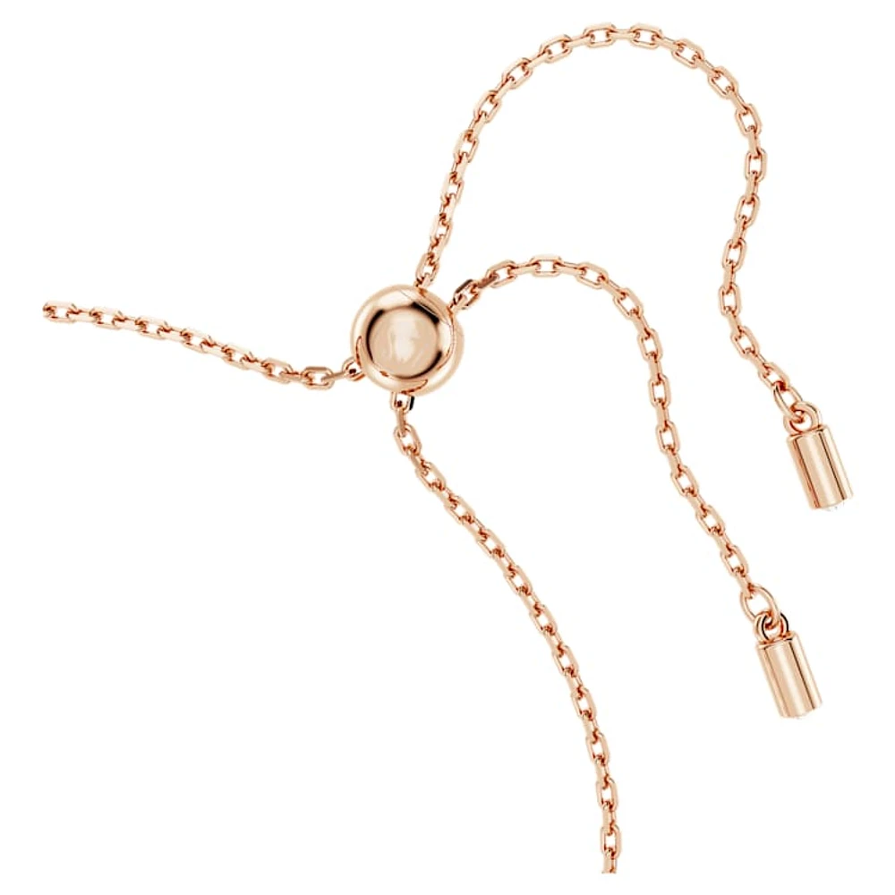 Idyllia bracelet, Clover, White, Rose gold-tone plated by SWAROVSKI