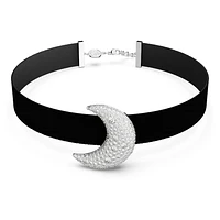 Sublima choker, Moon, White, Rhodium plated by SWAROVSKI