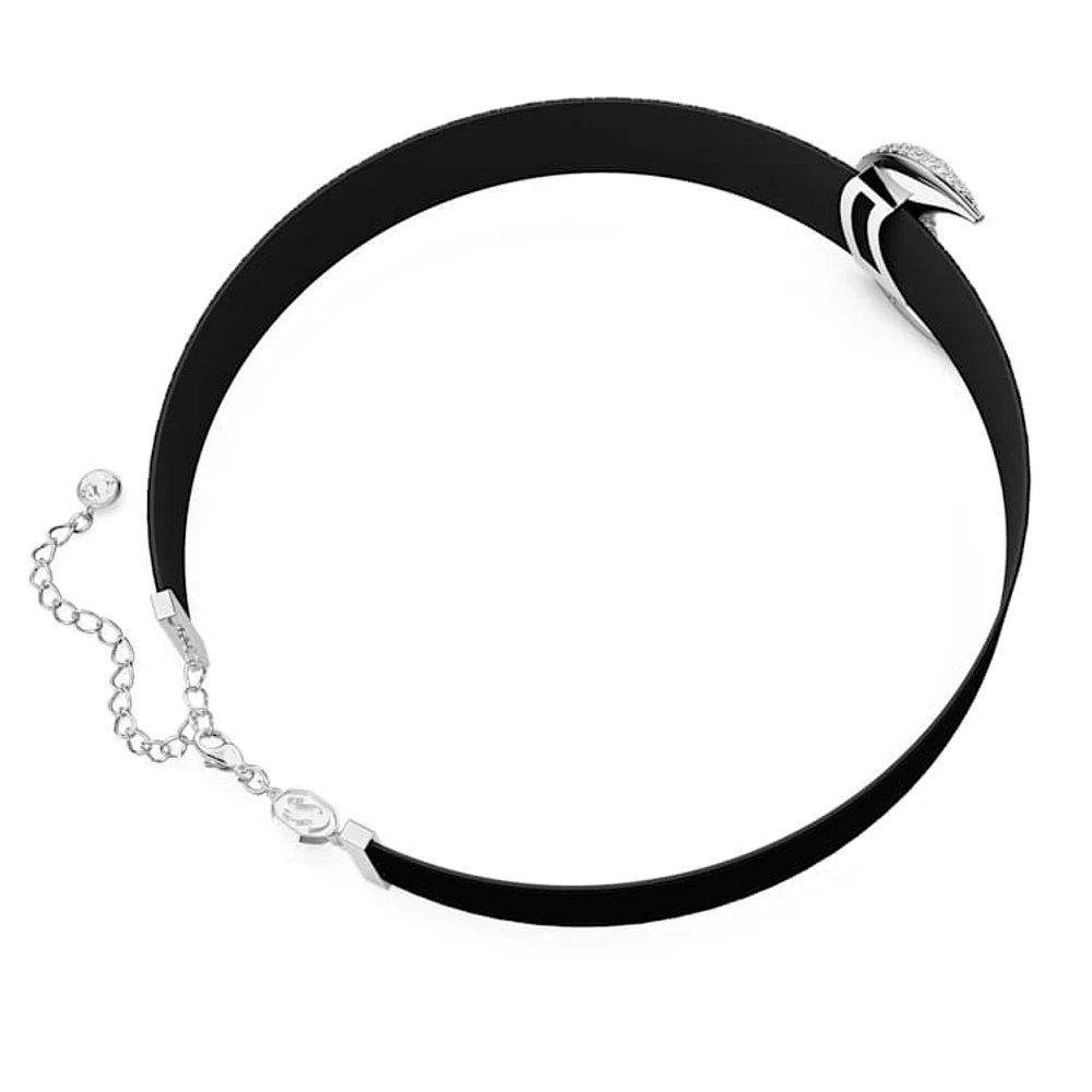 Sublima choker, Moon, White, Rhodium plated by SWAROVSKI