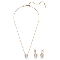 Dragon & Phoenix set, Dragon’s claw, White, Rose gold-tone plated by SWAROVSKI