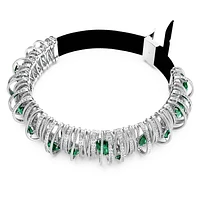 Hyperbola choker, Green, Rhodium plated by SWAROVSKI