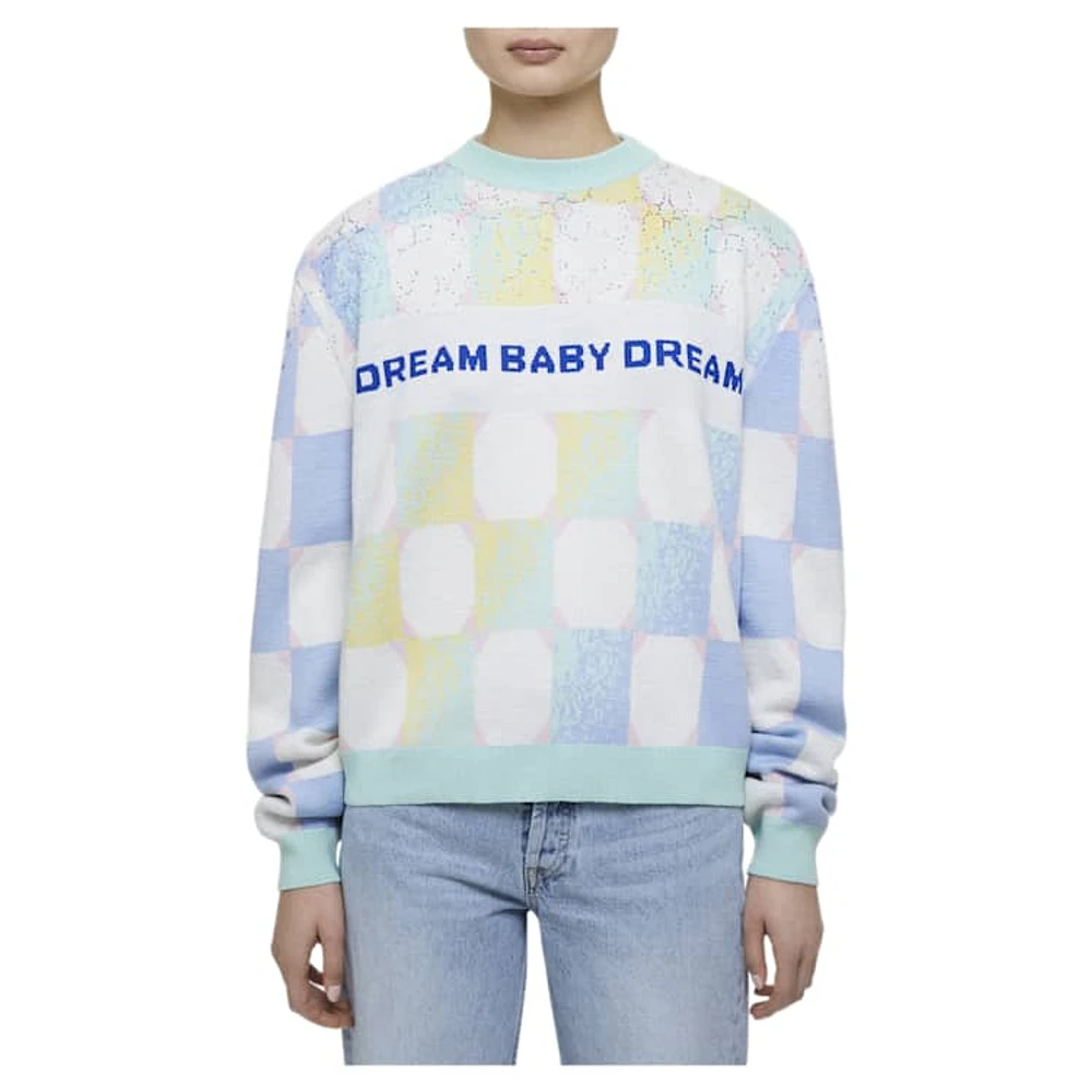 Liberal Youth Ministry, Gradient checker jumper, Blue by SWAROVSKI