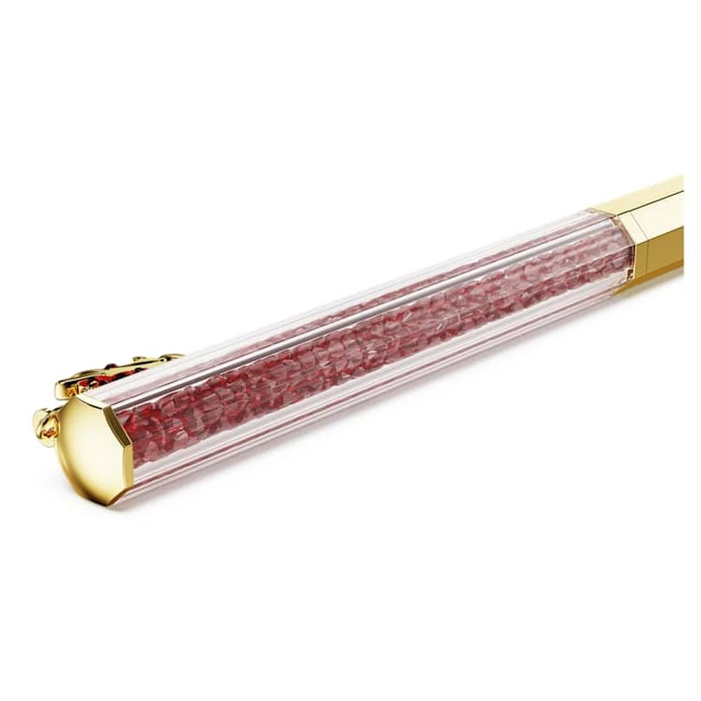 Crystalline Dragon & Phoenix ballpoint pen, Octagon shape, Dragon, Red, Gold-tone plated by SWAROVSKI