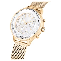 Nova Chrono watch, Swiss Made, Metal bracelet, Gold tone