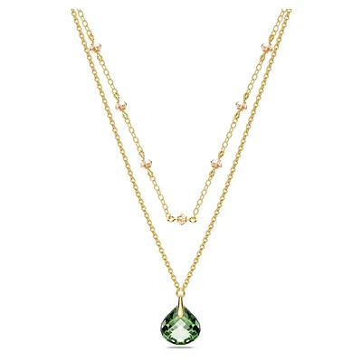 Tessa pendant, Green, Gold-tone plated by SWAROVSKI