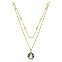 Tessa pendant, Green, Gold-tone plated by SWAROVSKI