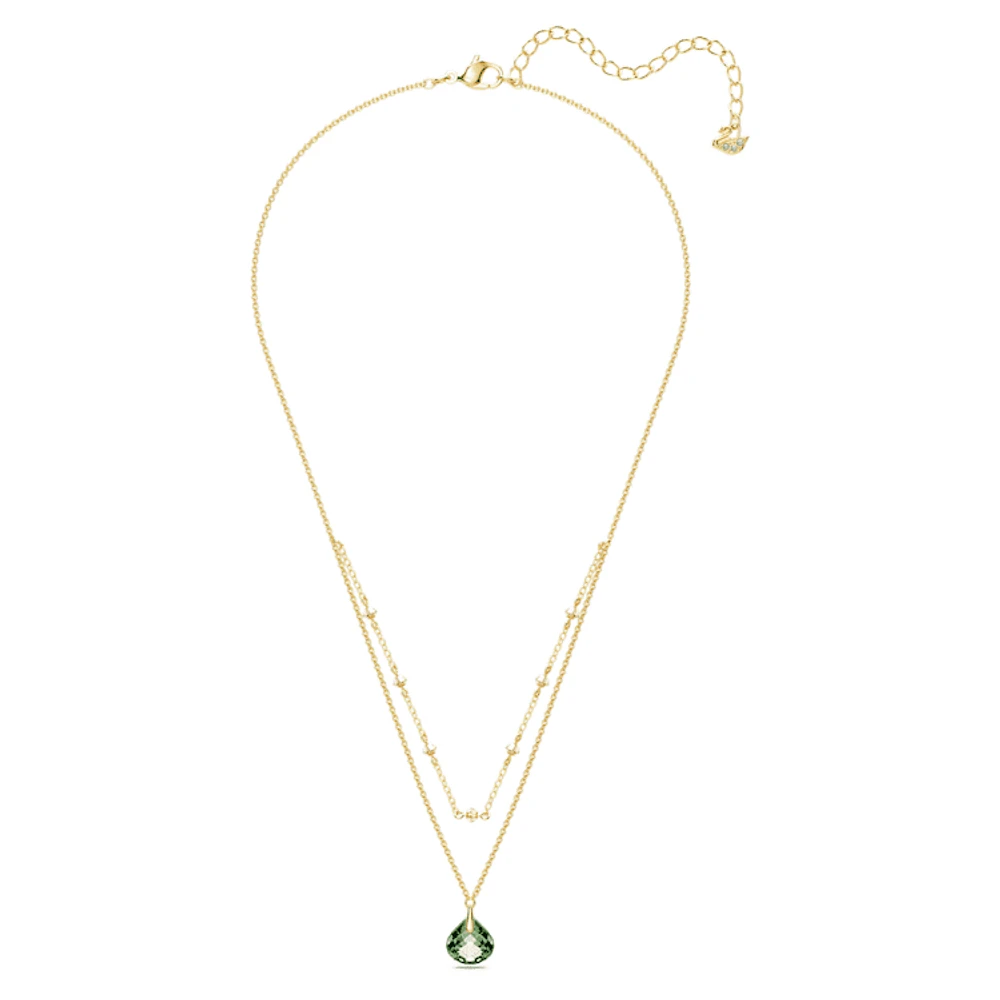 Tessa pendant, Green, Gold-tone plated by SWAROVSKI