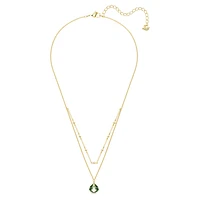 Tessa pendant, Green, Gold-tone plated by SWAROVSKI