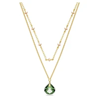 Tessa pendant, Green, Gold-tone plated by SWAROVSKI