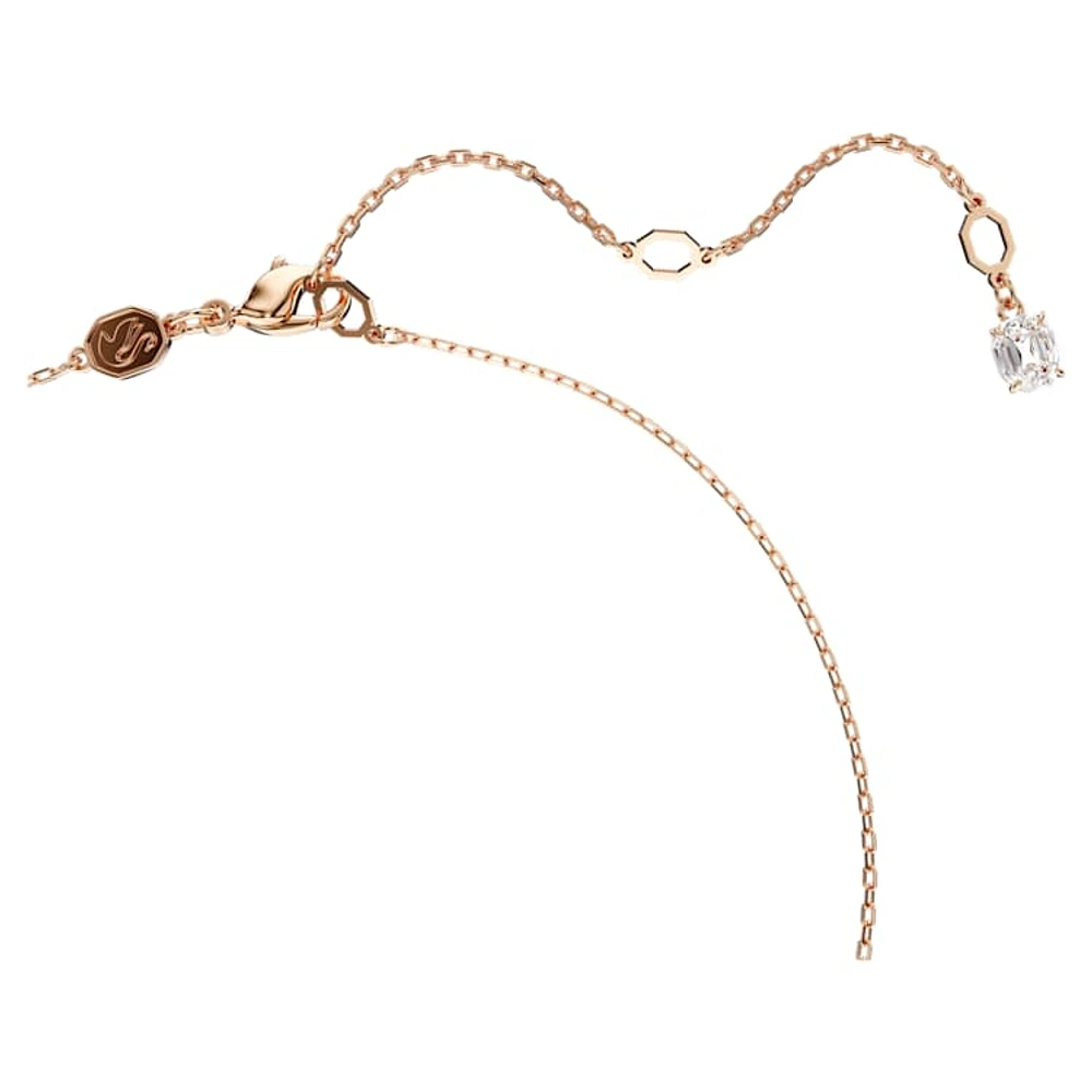 Hyperbola pendant, Infinity, White, Rose gold-tone plated by SWAROVSKI