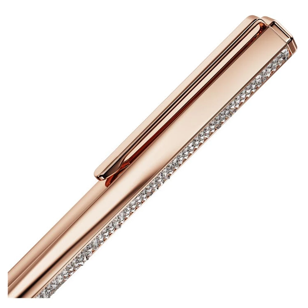 Crystal Shimmer ballpoint pen, Rose gold tone, Rose gold-tone finish by SWAROVSKI