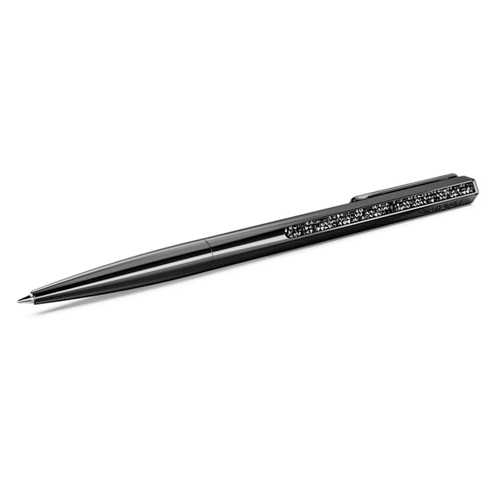 Crystal Shimmer ballpoint pen, Black, Black lacquered by SWAROVSKI