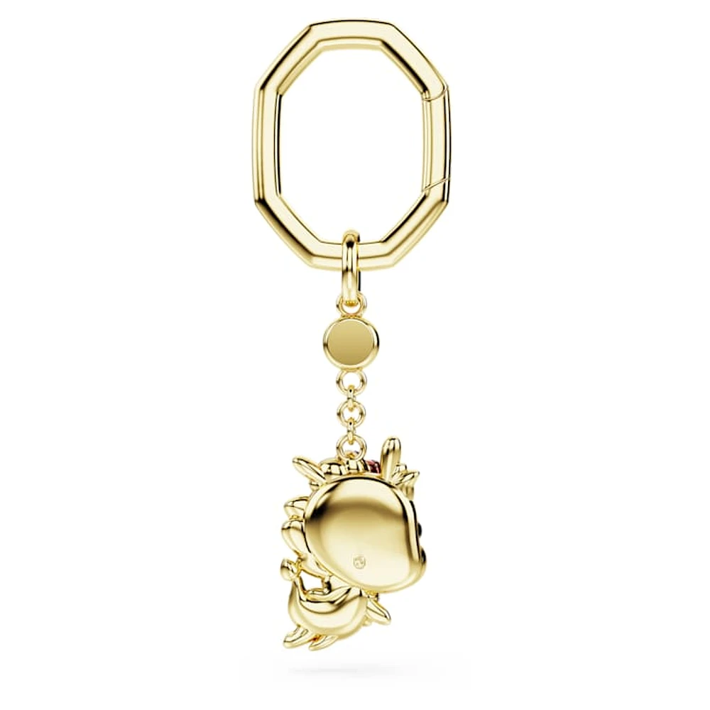 Chinese Zodiac key ring, Dragon, Yellow, Gold-tone plated by SWAROVSKI