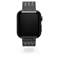 Sparkling princess strap, For Apple Watch® 40 mm & 41mm, Black finish by SWAROVSKI