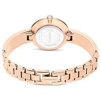 Illumina watch, Swiss Made, Crystal bracelet, Pink, Rose gold-tone finish by SWAROVSKI