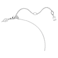 Hyperbola pendant, Infinity, White, Rhodium plated by SWAROVSKI