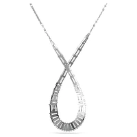 Hyperbola pendant, Mixed cuts, Infinity, White, Rhodium plated by SWAROVSKI