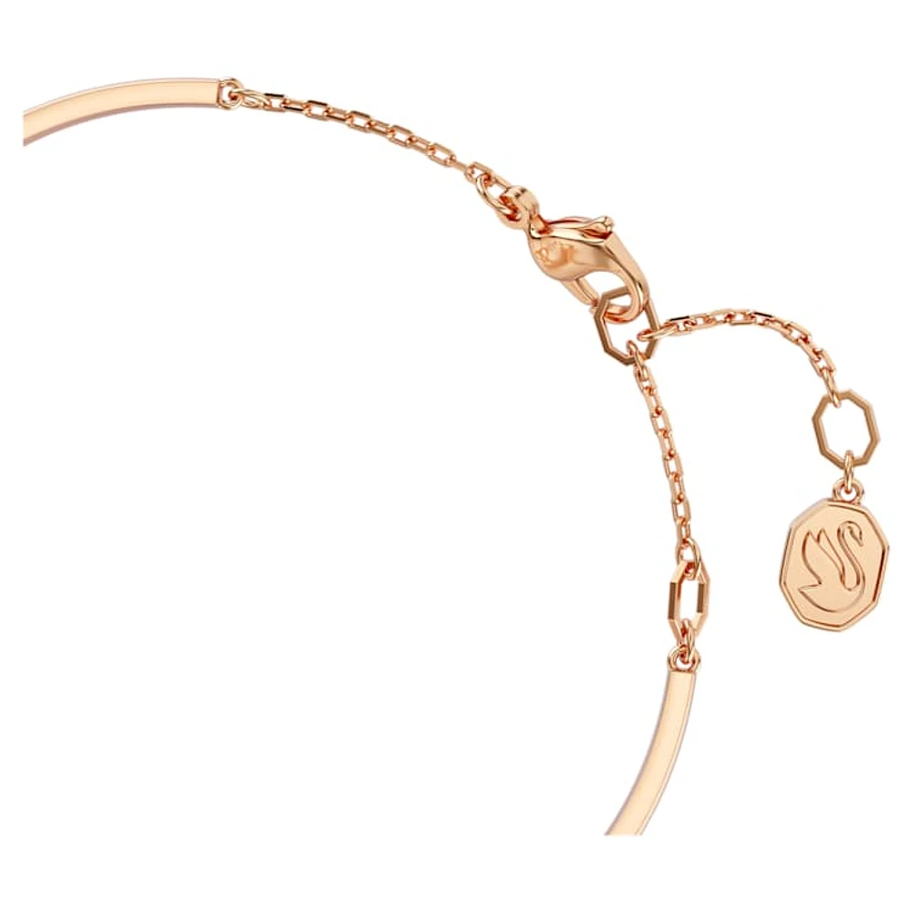 Hyperbola bangle, Infinity, White, Rose gold-tone plated by SWAROVSKI