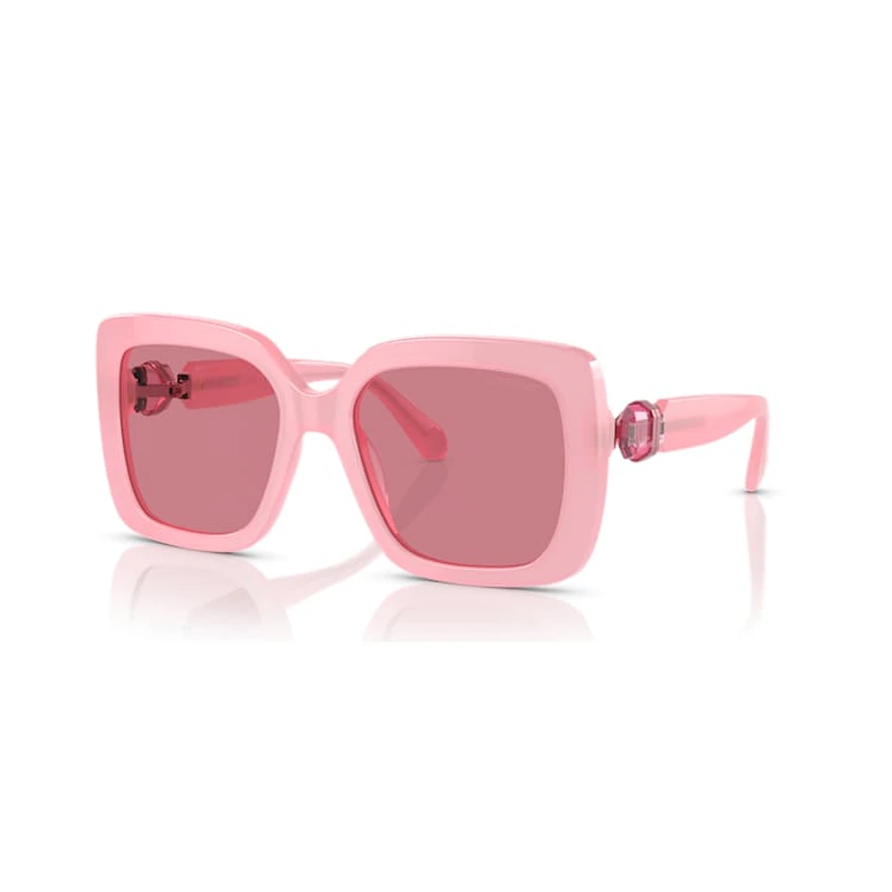 Sunglasses, Oversized, Square shape, SK0061, Pink by SWAROVSKI