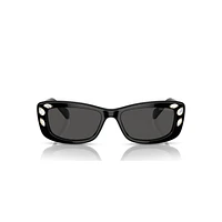 Sunglasses, Rectangular shape, SK6008, Black by SWAROVSKI