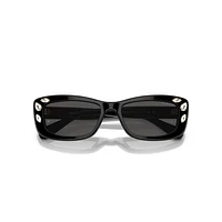 Sunglasses, Rectangular shape, SK6008, Black by SWAROVSKI