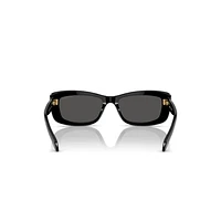 Sunglasses, Rectangular shape, SK6008, Black by SWAROVSKI