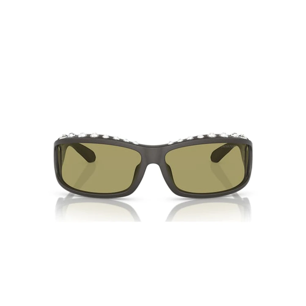 Sunglasses, Rectangular shape, SK6009, Grey by SWAROVSKI