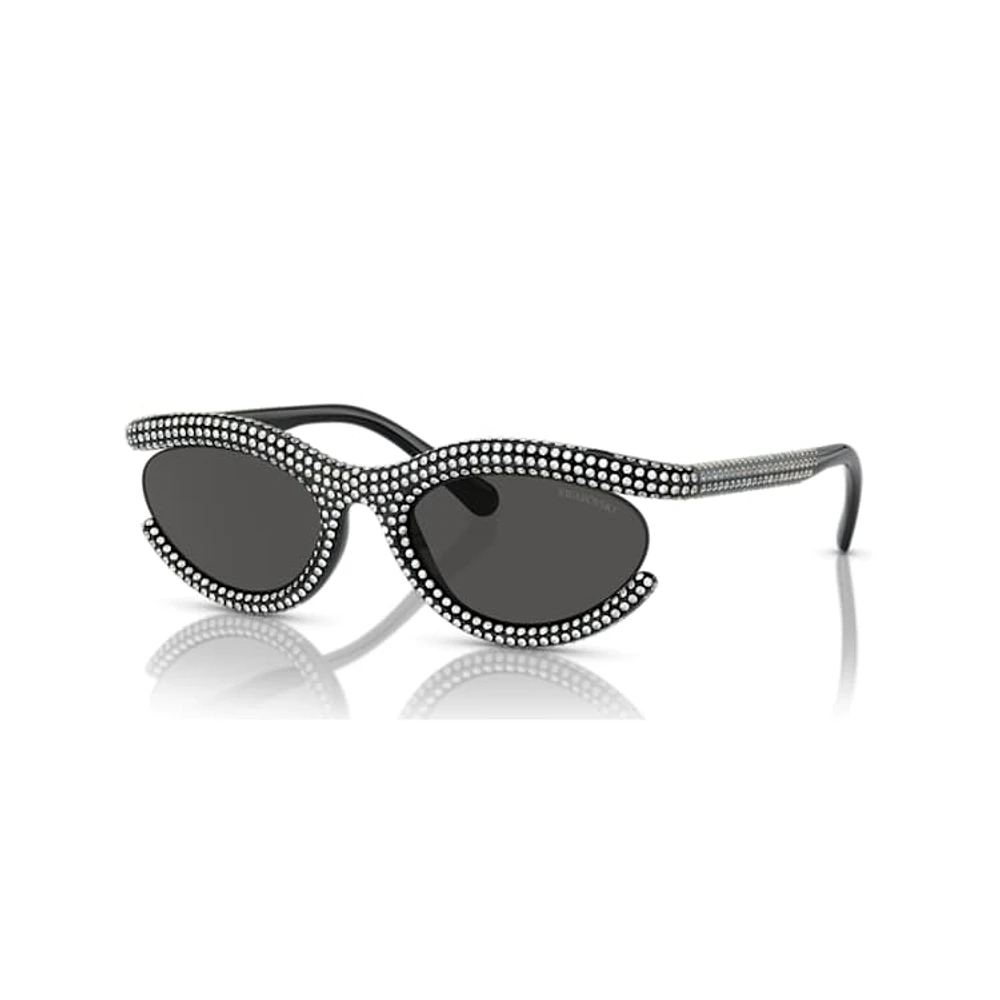 Sunglasses, Oval shape, SK6006, Black by SWAROVSKI