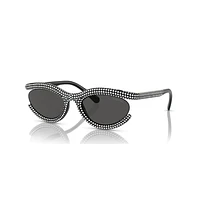 Sunglasses, Oval shape, SK6006, Black by SWAROVSKI