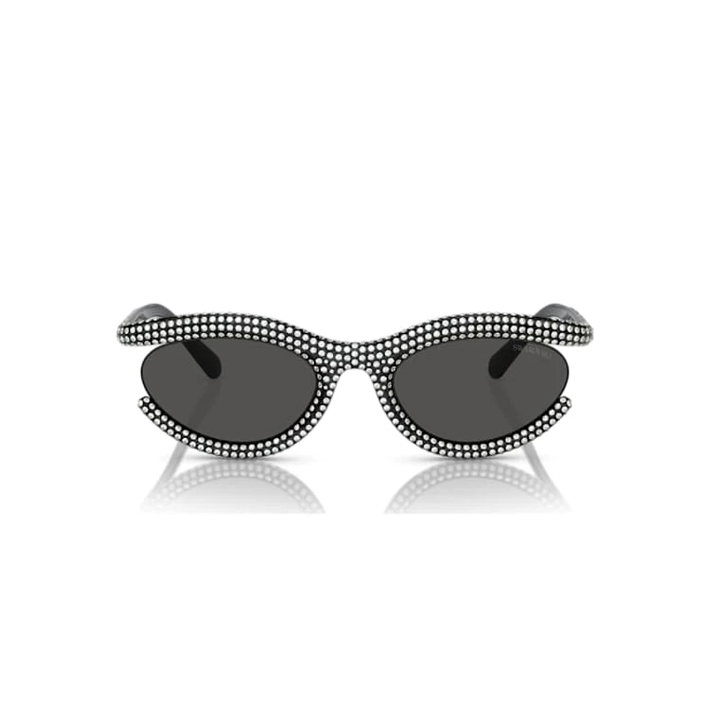 Sunglasses, Oval shape, SK6006, Black by SWAROVSKI