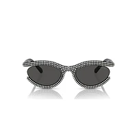 Sunglasses, Oval shape, SK6006, Black by SWAROVSKI