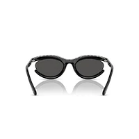 Sunglasses, Oval shape, SK6006, Black by SWAROVSKI