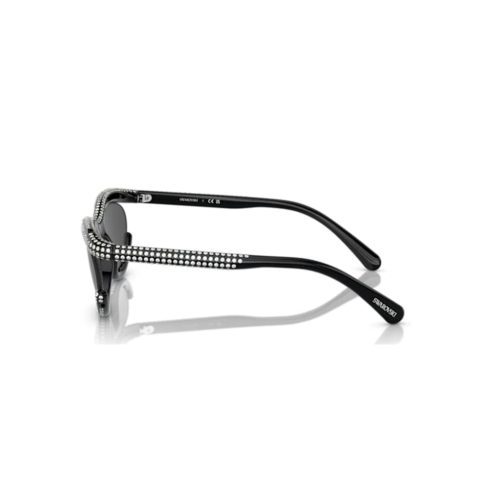 Sunglasses, Oval shape, SK6006, Black by SWAROVSKI