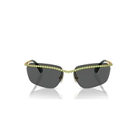 Sunglasses, Rectangular shape, SK7001, Black by SWAROVSKI