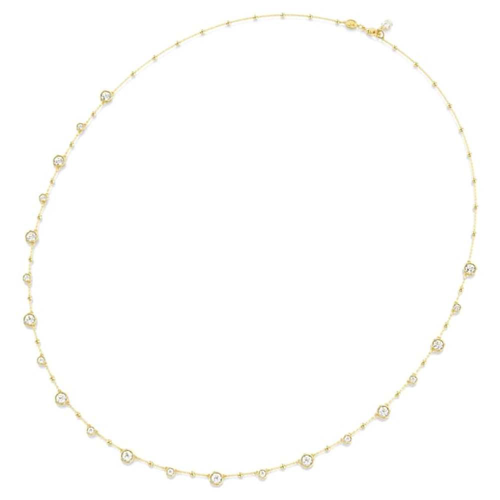 Imber strandage, Round cut, White, Gold-tone plated by SWAROVSKI